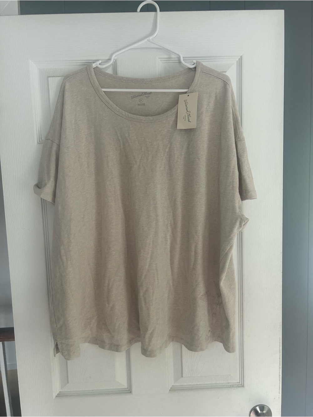 Universal Thread Women's Short-Sleeve Tee in Beige